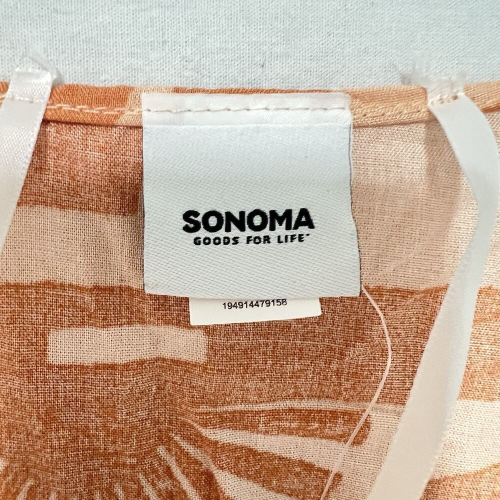 Sonoma Kimono Cover Up Women One Size Orange Long Boho Coastal Airy Resort NEW - Picture 6 of 9